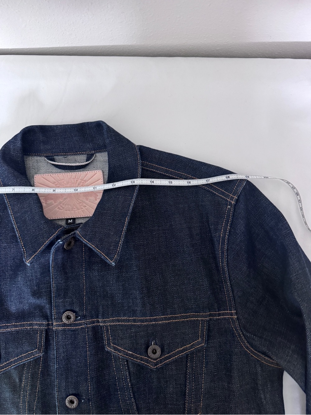 *UPDATED DESCRIPTION* Brave Star Ironside Dark Selvage Denim Trucker Jacket M - Picture 13 of 15